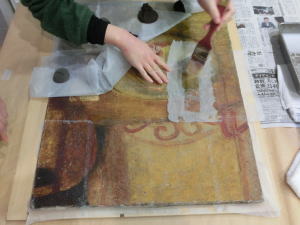 絵画の保存修復作業39