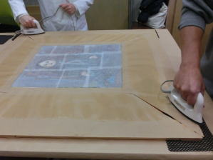 絵画の保存修復作業9.21